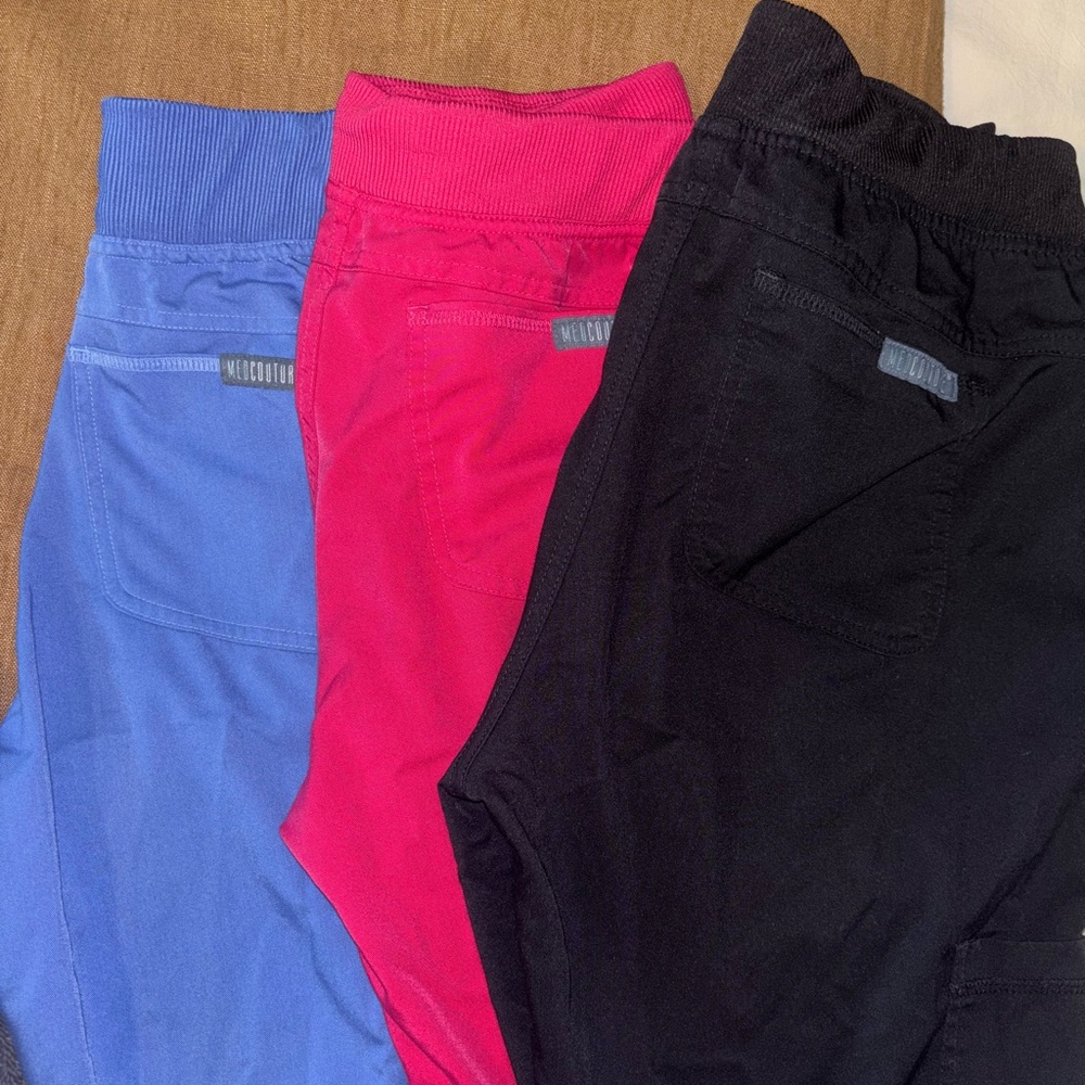 Med Couture Blue and Pink Track Pants & Joggers